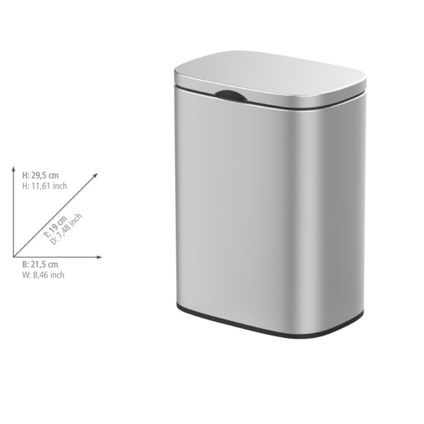 WENKO 25336100 - Cesto SARE 21,5x29,5 cm prata