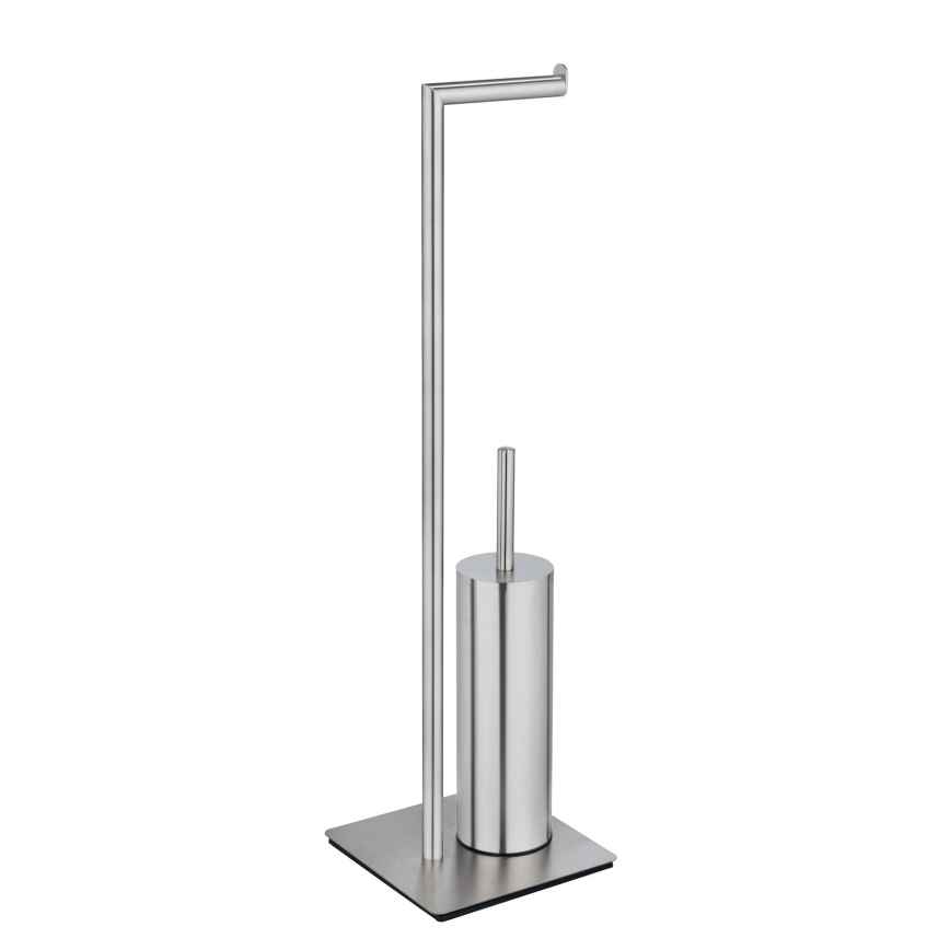 WENKO 25378100 - Escova de WC RECCO 20 x 71,5 cm, acabamento acetinado