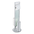 WENKO 25384100 - Conjunto para WC SULMONA 25x76 cm prata/preto