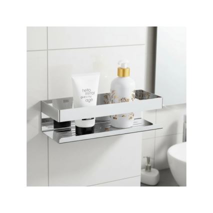 WENKO 25413100-Prateleira TURBO-LOC GENOVA SHINE 30x10,5 cm prateada