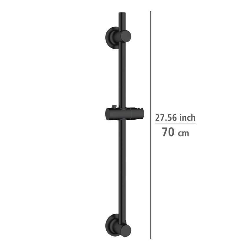 WENKO 25463100 - Barra de duche LIBERTÀ 70 cm preta