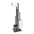 WENKO 25552100 - Escova de WC RIVALTA 18x70 cm cinzenta/preta