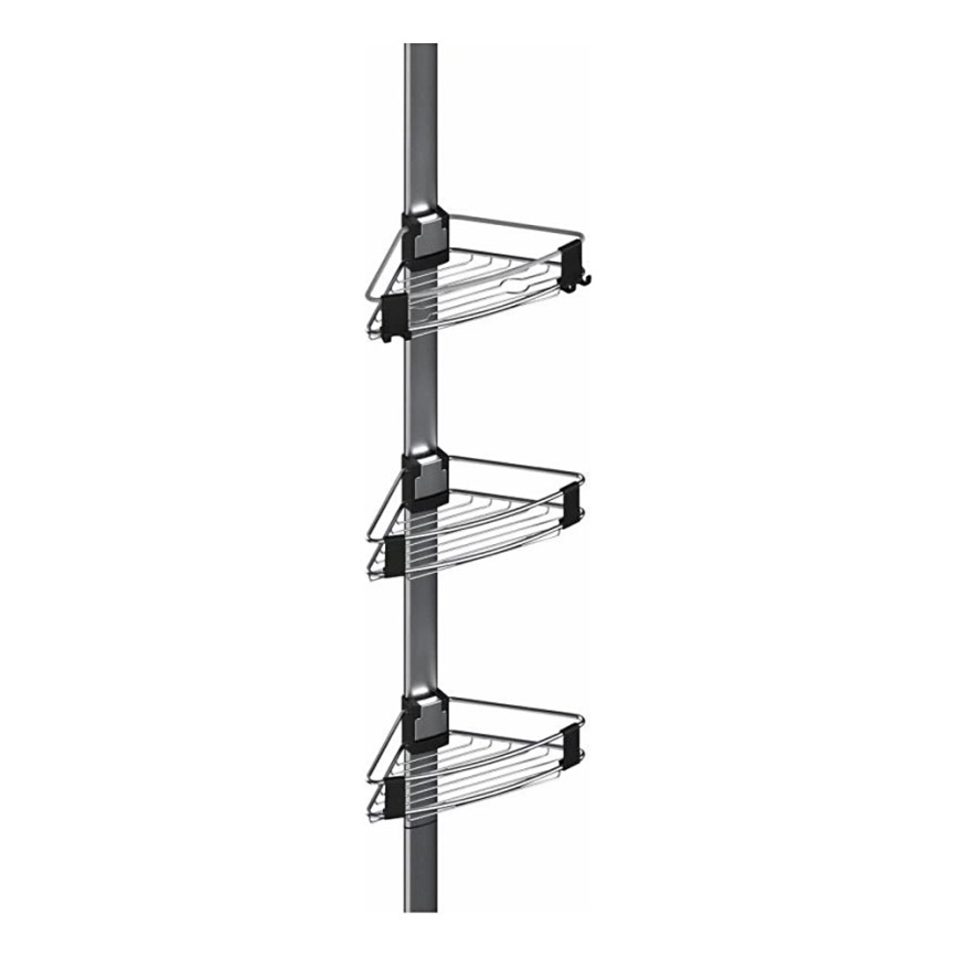 WENKO 25556100-Prateleira de canto PURIO 35,5x280 cm prata/cinzento
