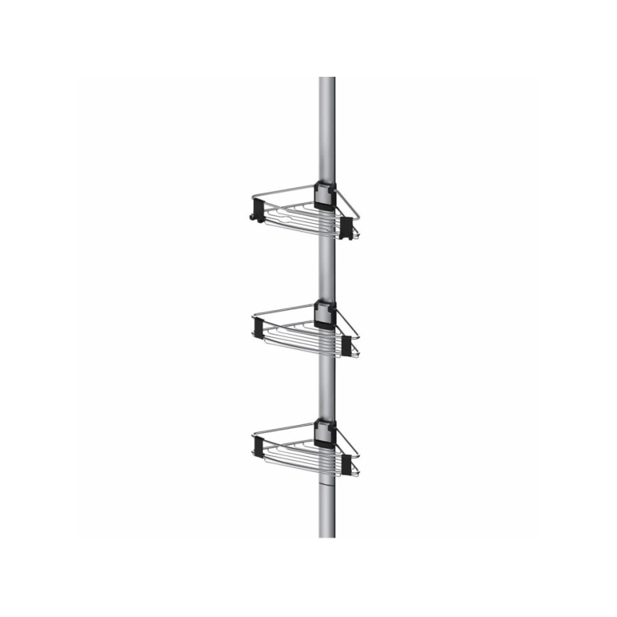 WENKO 25556100-Prateleira de canto PURIO 35,5x280 cm prata/cinzento