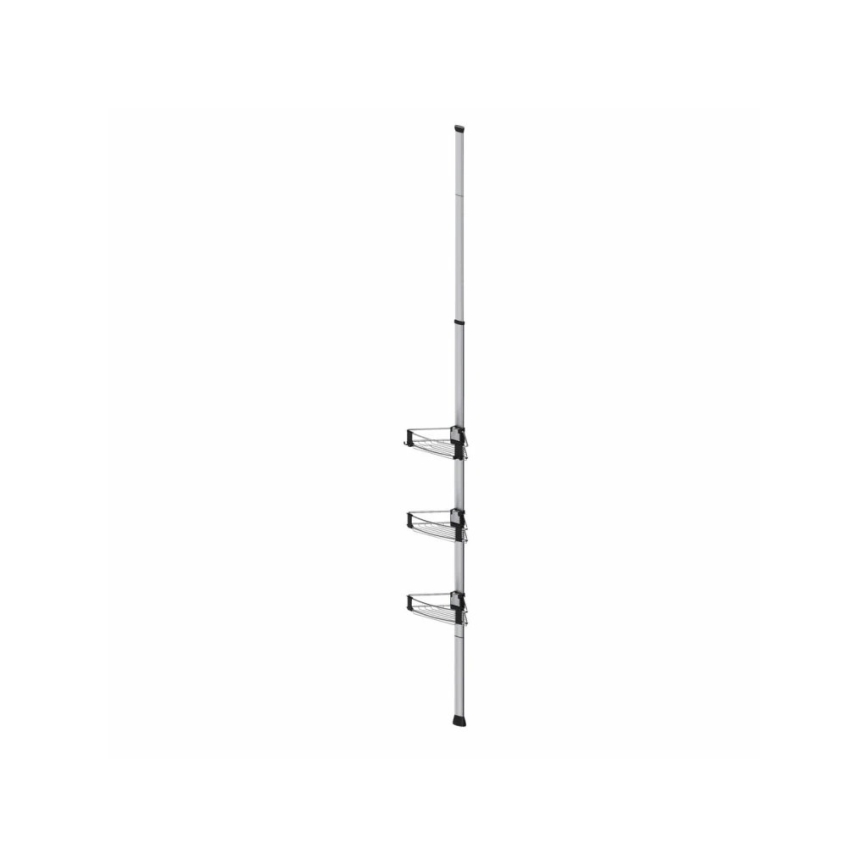 WENKO 25556100-Prateleira de canto PURIO 35,5x280 cm prata/cinzento