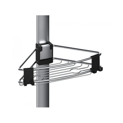 WENKO 25556100-Prateleira de canto PURIO 35,5x280 cm prata/cinzento