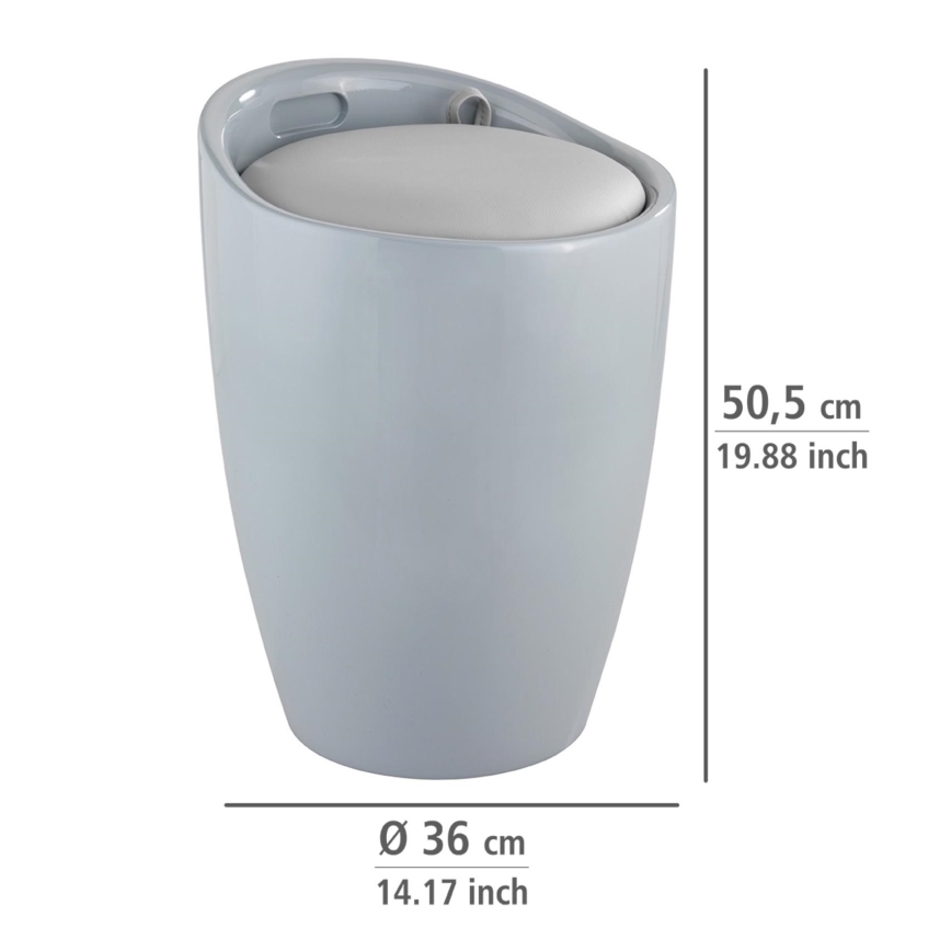 WENKO 25625100 - Banqueta CANDY 36x50,5 cm cinzenta/preta