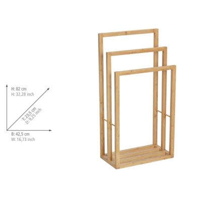 WENKO 25629100 - Suporte para toalhas BAMBUSA 42,5x82 cm castanho