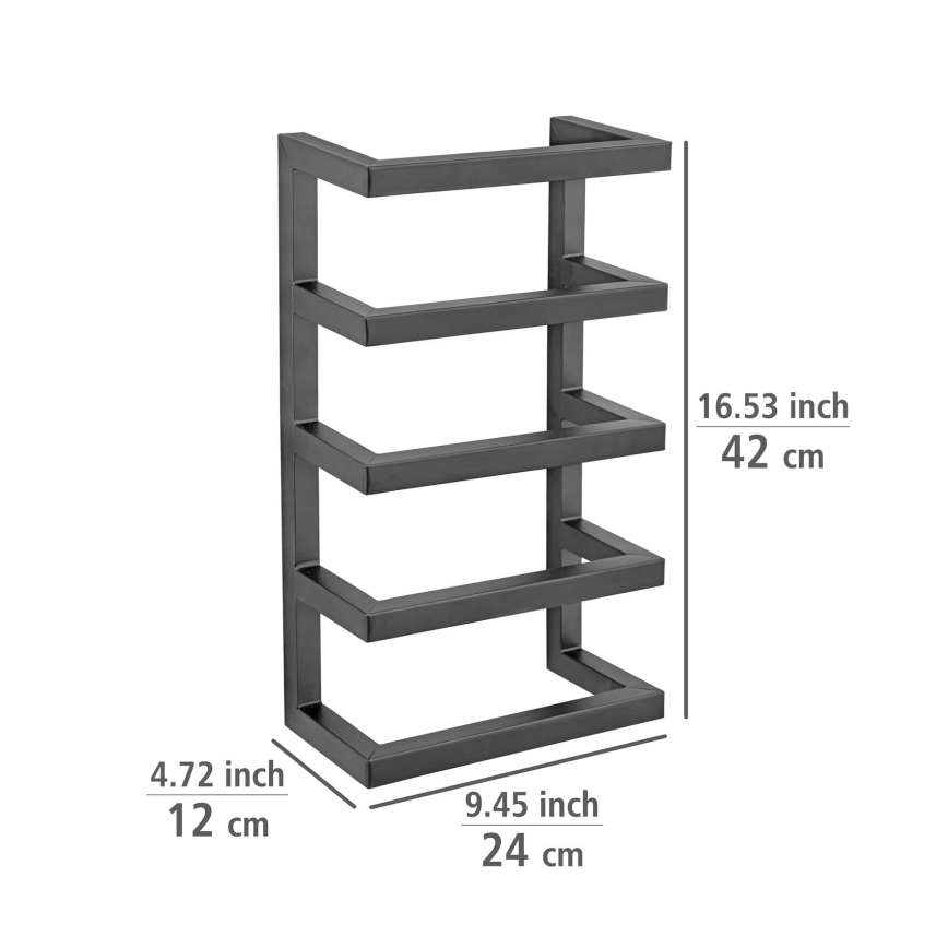 WENKO 25780100 - Toalheiro de pé FONDIRO 24x42 cm preto