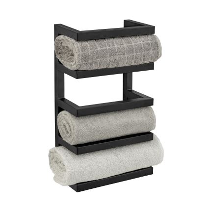 WENKO 25780100 - Toalheiro de pé FONDIRO 24x42 cm preto