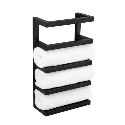 WENKO 25780100 - Toalheiro de pé FONDIRO 24x42 cm preto