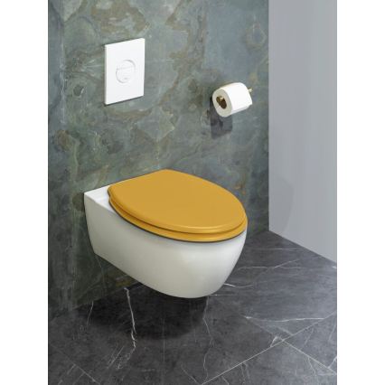 WENKO 25792100 - Assento para WC PRIMA 37x41 cm amarelo/prateado
