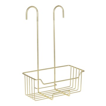 WENKO 25937100 - Cesto de duche MILO 25x36 cm aço inoxidável/dourado/transparente