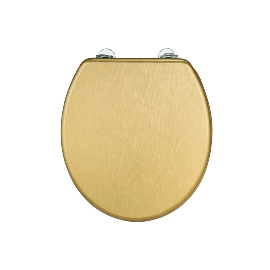 WENKO 26010100 - Assento de sanita ALDENO 37x41 cm dourado/prateado