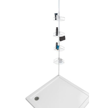 WENKO 26015100 - Prateleira de canto DOLCEDO 31x230 cm inox/branco