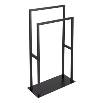 WENKO 26056100 - Toalheiro de pé RIVALTA 46x80 cm aço inoxidável/preto