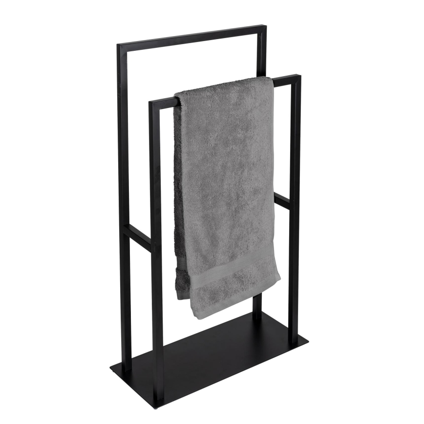WENKO 26056100 - Toalheiro de pé RIVALTA 46x80 cm aço inoxidável/preto