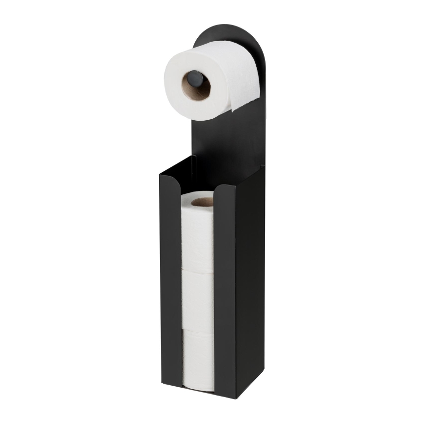 WENKO 26059100 - Porta-rolos AGIRA 12x54 cm preto