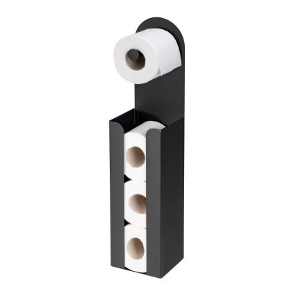 WENKO 26059100 - Porta-rolos AGIRA 12x54 cm preto