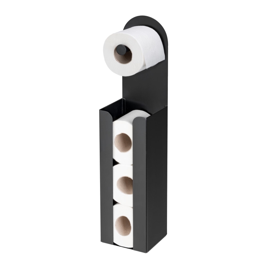 WENKO 26059100 - Porta-rolos AGIRA 12x54 cm preto