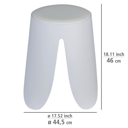 WENKO 26086100 - Banqueta COMISO 44,5x46 cm branca