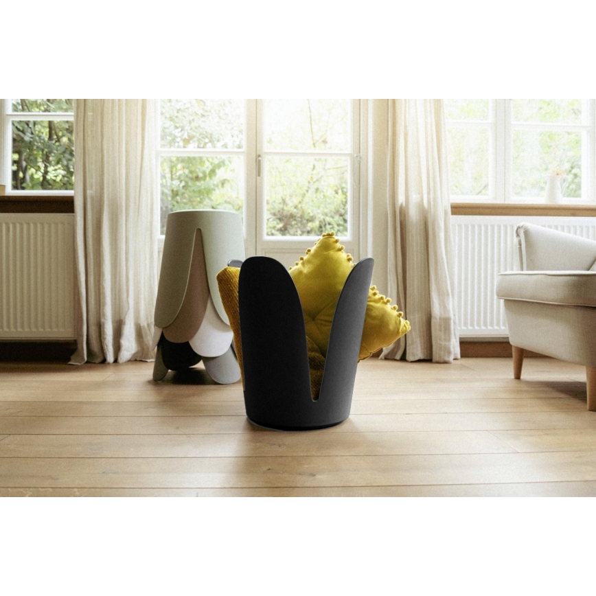 WENKO 26087100 - Banqueta COMISO 44,5x46 cm preta