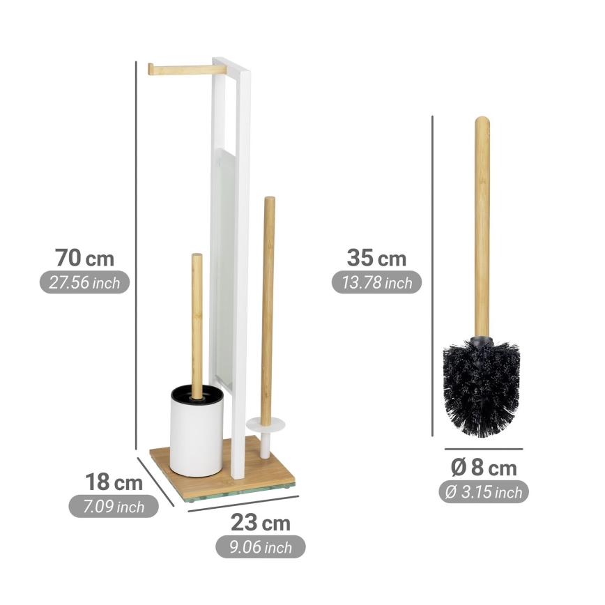 WENKO 26214100 - Conjunto para WC RIVALTA 18x70 cm castanho/branco