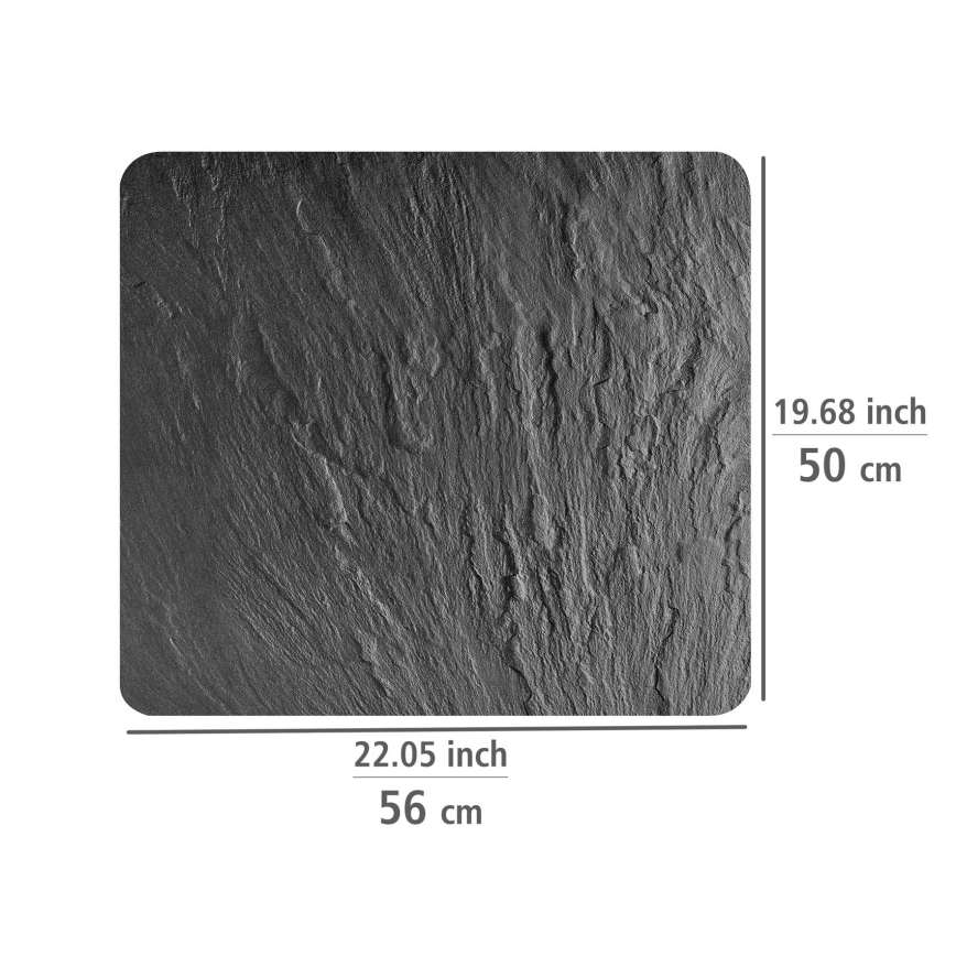 WENKO 2712984500 - Placa ABDECKPLATTE - NEUTRAL 56x50 cm preto/transparente