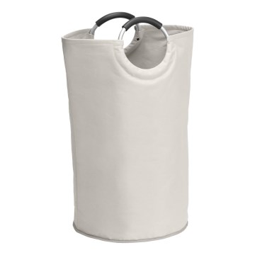WENKO 3440001100 - Cesto para roupa STONE 38x72 cm bege/prateado/preto
