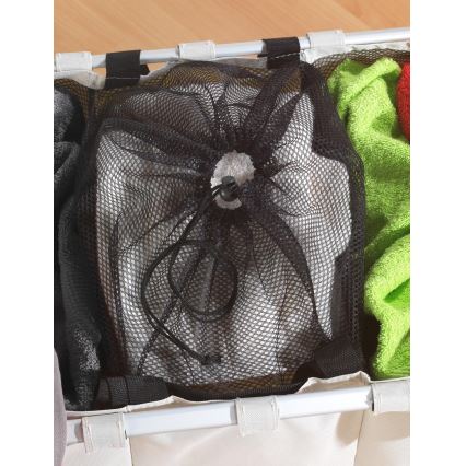 WENKO 3440113100 - Cesto para roupa TRIO 63x57 cm bege/preto/prata