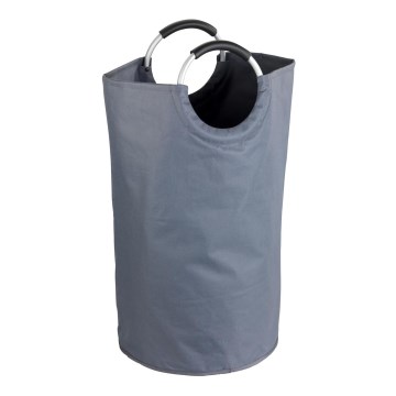 WENKO 3440803100 - Cesto de roupa JUMBO 38x72 cm antracite/prateado/preto