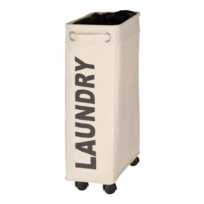 WENKO 3450113100 - Cesto para roupa CORNO 18,5x60 cm bege/preto