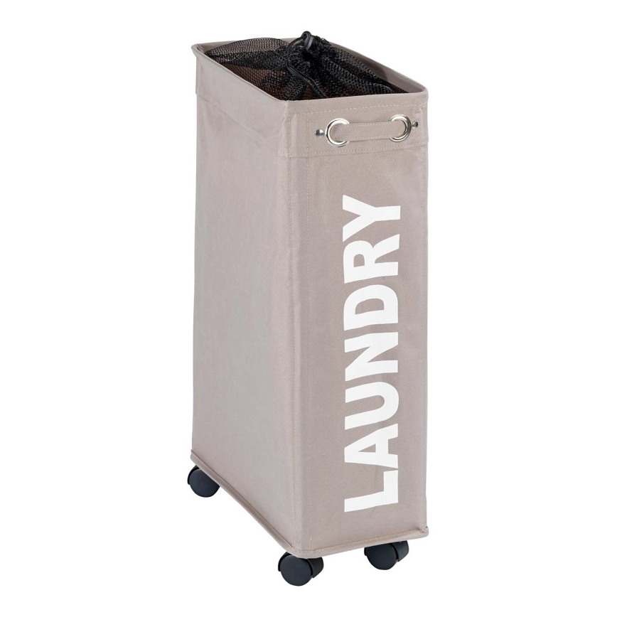 WENKO 3450117100 - Cesto para roupa CORNO 18,5x60 cm bege/preto