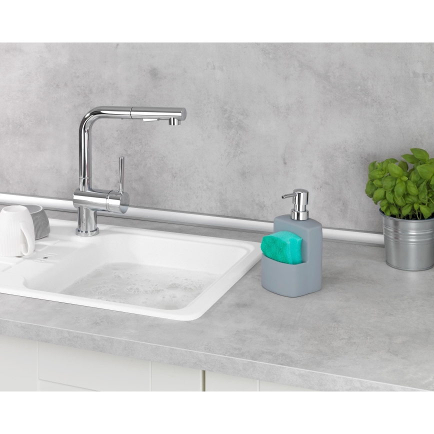 WENKO 3620116100 - Dispensador de sabão FESTIVAL 10x18 cm cinzento