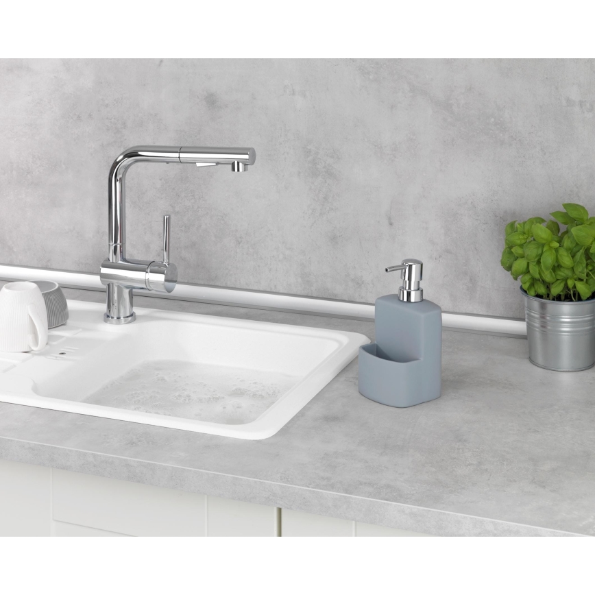 WENKO 3620116100 - Dispensador de sabão FESTIVAL 10x18 cm cinzento