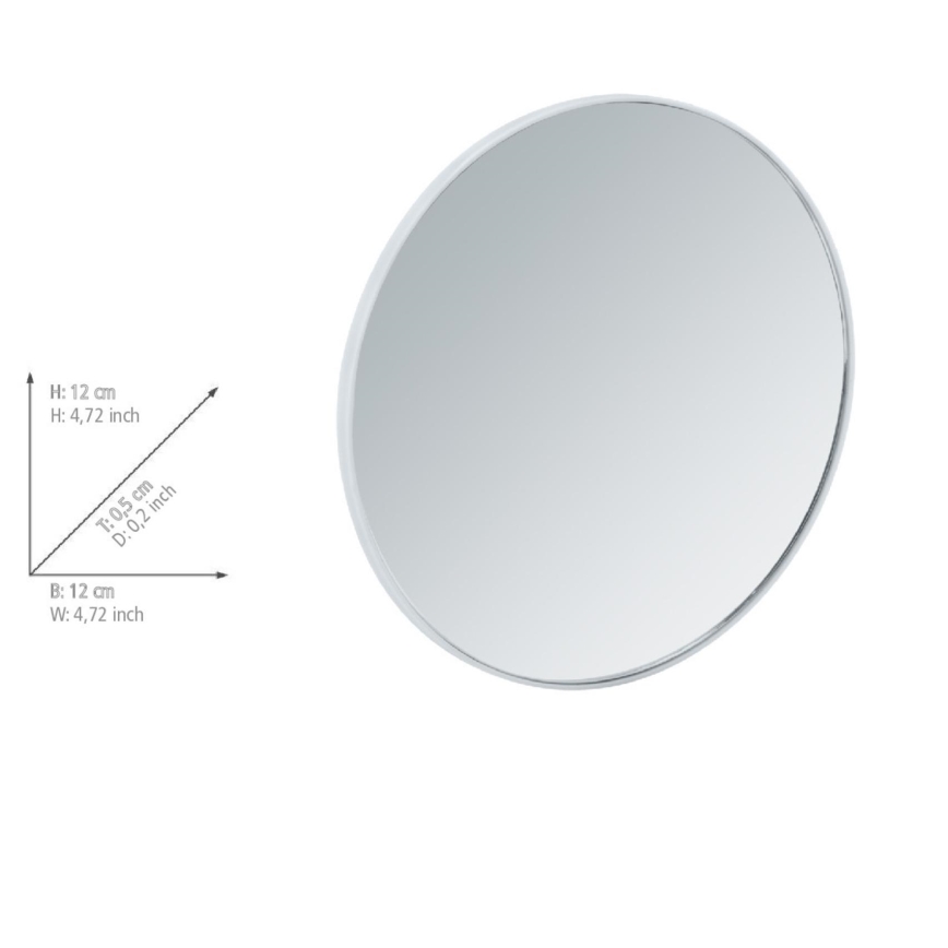 WENKO 3660010100 - Espelho de maquilhagem 12x12 cm cromado brilhante