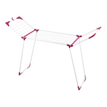 WENKO 3774021100 - Estendal de roupa SUMMER DRY 153x76 cm branco/rosa