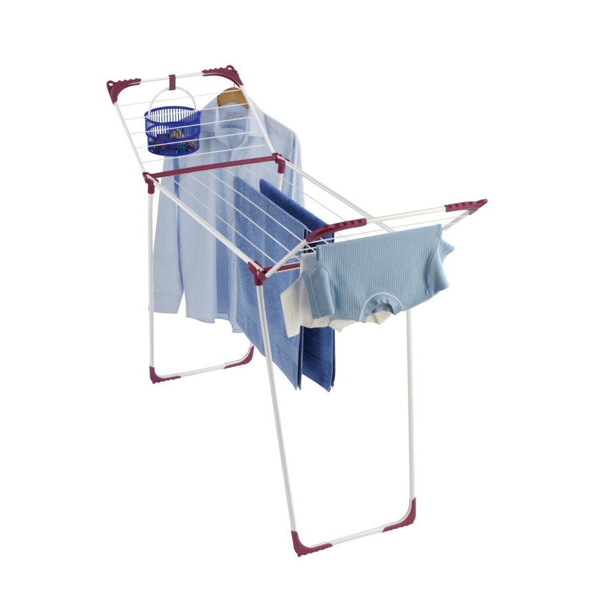 WENKO 3774021100 - Estendal de roupa SUMMER DRY 153x76 cm branco/rosa