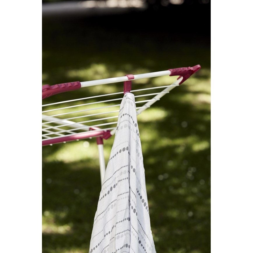 WENKO 3774021100 - Estendal de roupa SUMMER DRY 153x76 cm branco/rosa