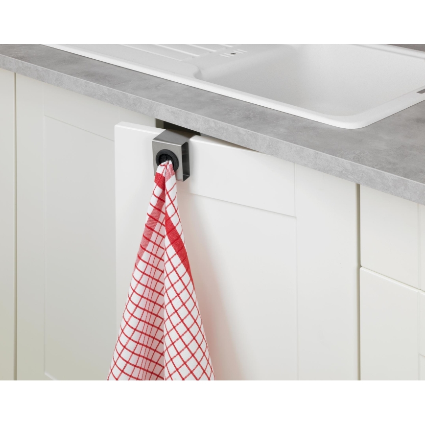 WENKO 4368060100 - Gancho PUSH 5x6 cm prateado/preto