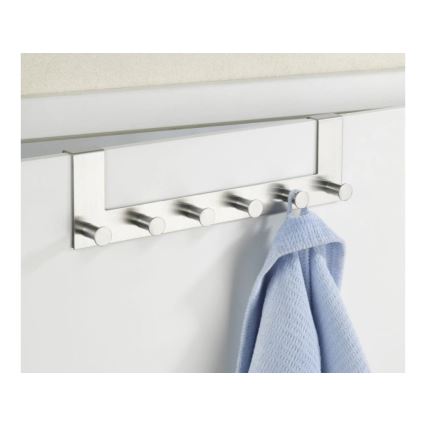 WENKO 4468060100-Cabideiro CELANO 39x11 cm inox/prateado