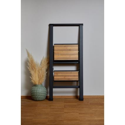 WENKO 50482100 - Escadote ALU-DESIGN 44x101 cm preto