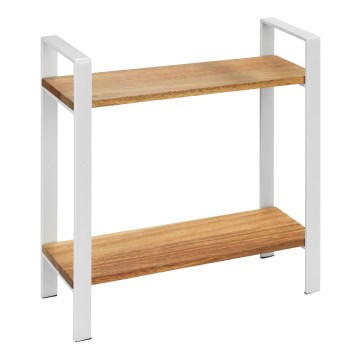 WENKO 53024100 - Prateleira LOUISA 32x33 cm branca/castanha