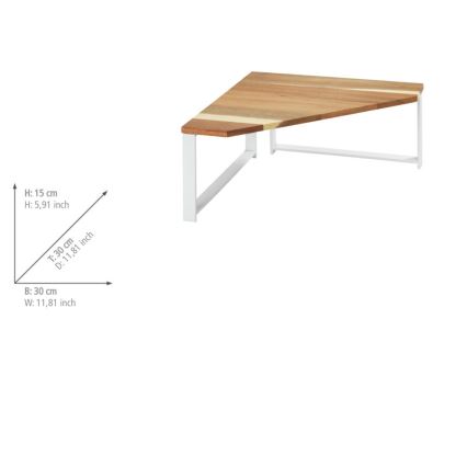 WENKO 53026100 - Prateleira LOUISA 30x30 cm branca/castanha