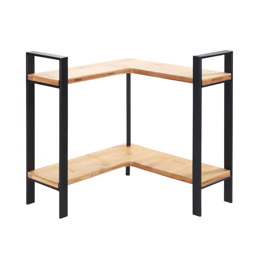 WENKO 53028100 - Prateleira LOU 30x33 cm preta/castanha