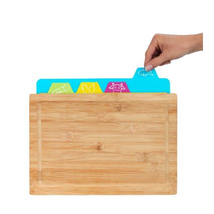 WENKO 53064100 - Tábua de cortar 32,5x22,5 cm castanha/multicolorida