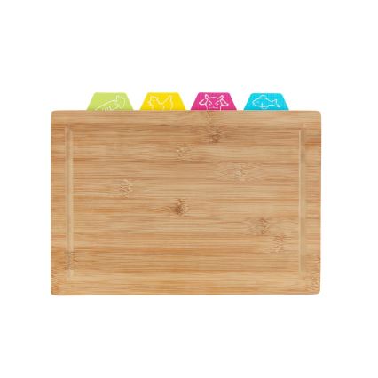 WENKO 53064100 - Tábua de cortar 32,5x22,5 cm castanha/multicolorida