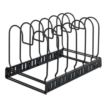 WENKO 53149100 - Suporte para tampas e panelas 18x18 cm preto