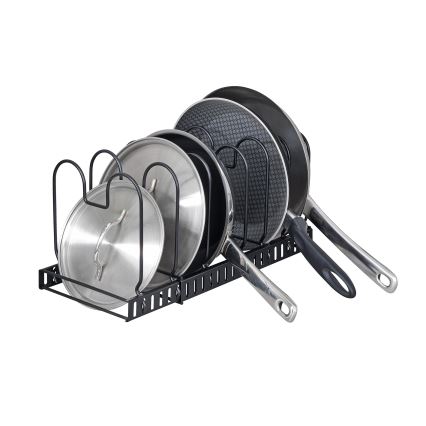 WENKO 53149100 - Suporte para tampas e panelas 18x18 cm preto