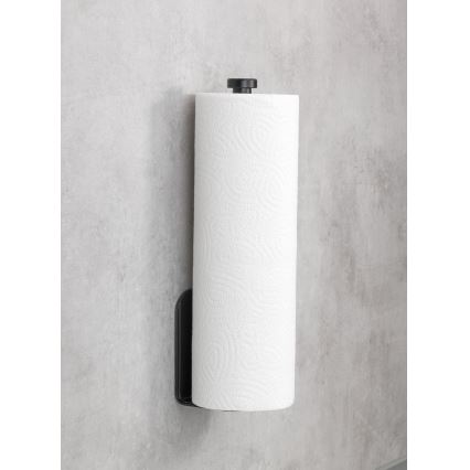 WENKO 53214100 - Suporte para rolo NIO 27,5x7 cm preto